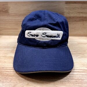 Snow Summit Hat Cap Baseball Blue Strap Back Adjustable Legendary Embroidered